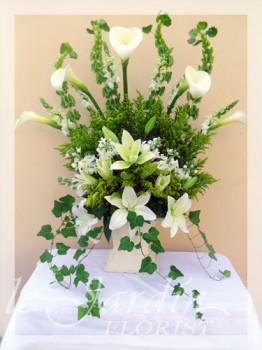 Forever in My Heart Funeral Flower Arrangement | Le Jardin Florist