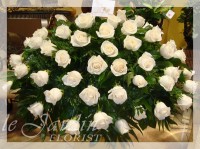 Premium White Roses Funeral / Sympathy Flower Arrangement | Le Jardin Florist
